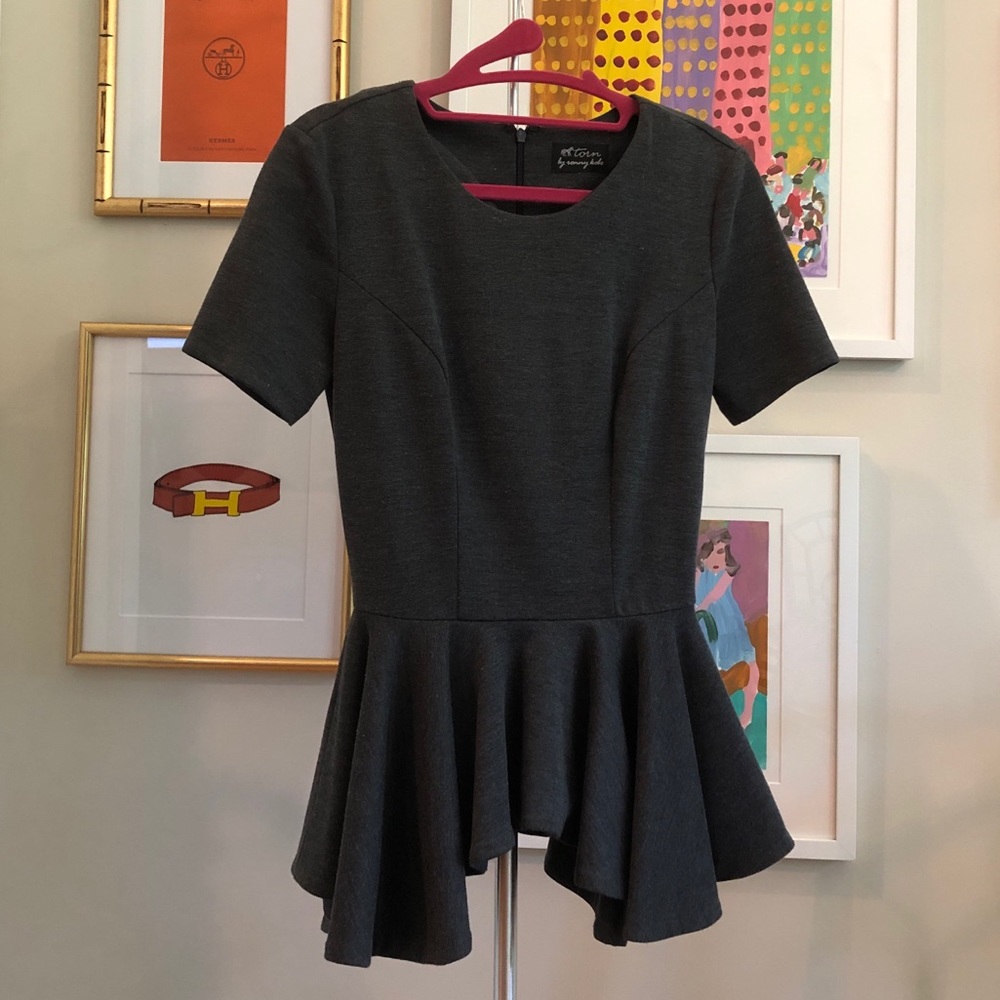 Torn By Ronny Kobo Peplum Top